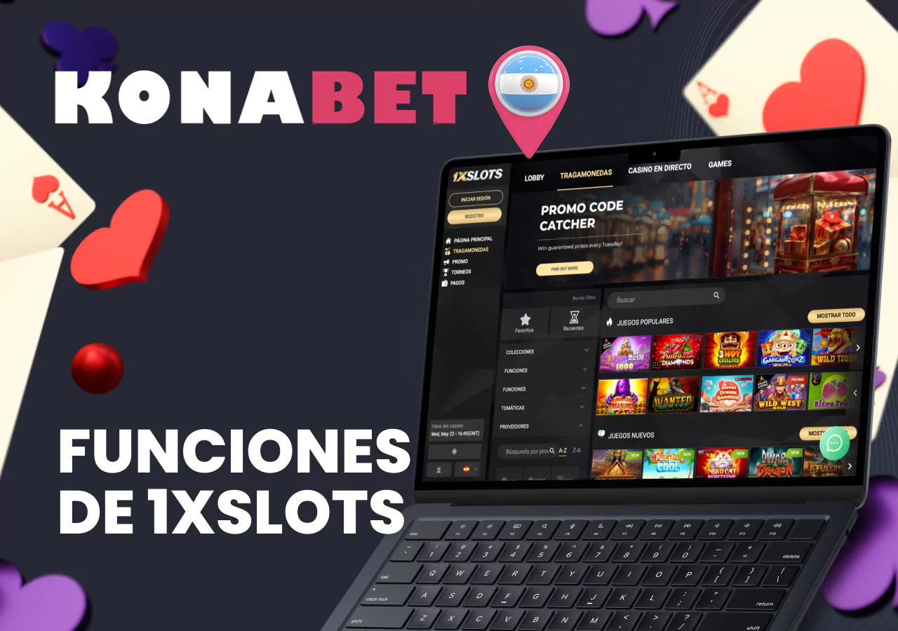 Funciones de la plataforma de casino en línea 1xSlots